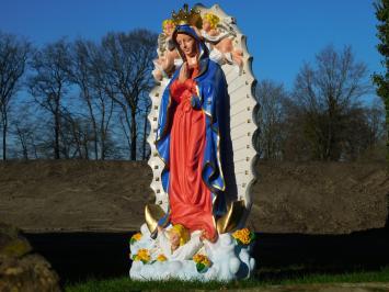 Fors Maria beeld met engelen - polystone - vol in kleur