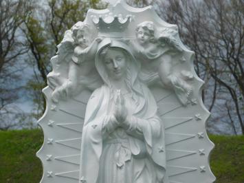 Fors Maria beeld met engelen - polystone - crème-wit 