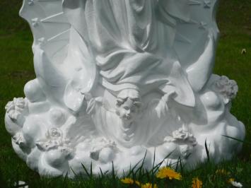 Forsy Mary statue with angels - polystone - cream and white