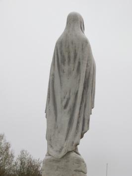 Large Mary Statue on Pedestal - 190 cm - Solid Stone