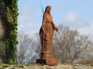 Mary statue - cast iron - rust colour