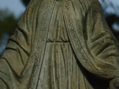 Statue of the Virgin - robust - polystone - ecru