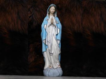 Statue Maria mit Rosenkranz - Polystone - In Farbe