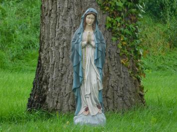 Statue von Maria XL mit Rosenkranz - Polystone - In Farbe