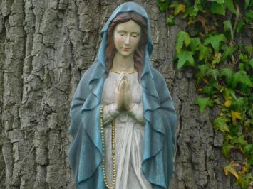 Statue of Mary XL with Rosary - Polystone - In Colour