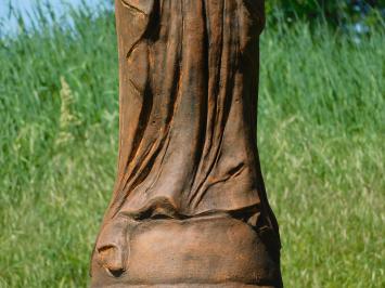 Praying Virgin Mary Statue – 90 cm – Solid Stone in Oxide Finish – Classic Garden Statue