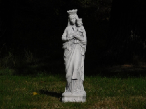 Statue Mary with child - full stone - exclusive