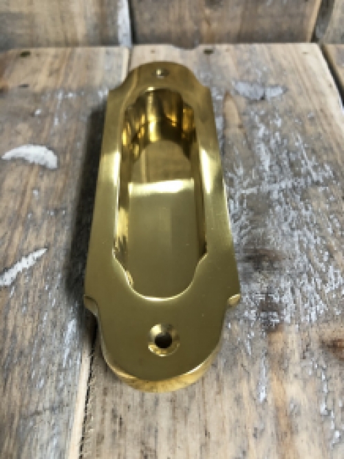 Bowl handle, polished brass, handle, classic for sliding door