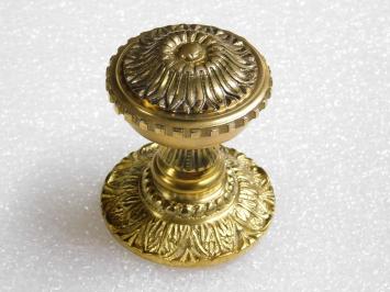 Feste Türknauf mit Blumenrosette – Poliertes Messing