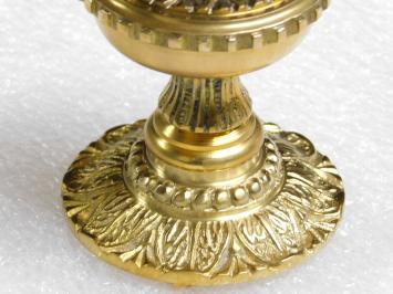 Feste Türknauf mit Blumenrosette – Poliertes Messing