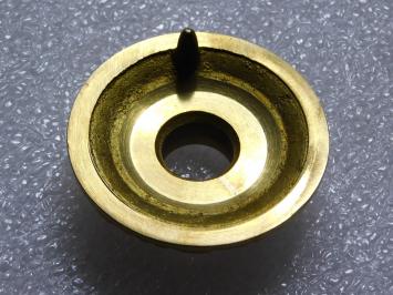 Feste Türknauf mit Blumenrosette – Poliertes Messing