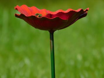 Handmade Poppy - garden planter 45 cm - metal