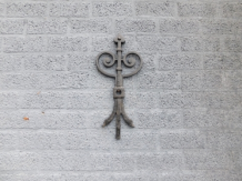 Beautiful Cast iron Wall Beam Anchor with Screw Holes - Authentic Building Style