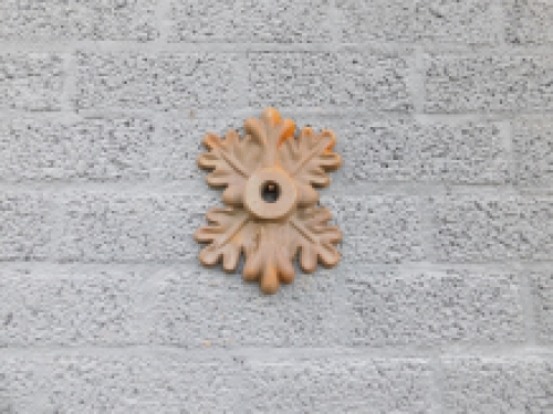 Wall anchor-cast iron-oak leaf shape.