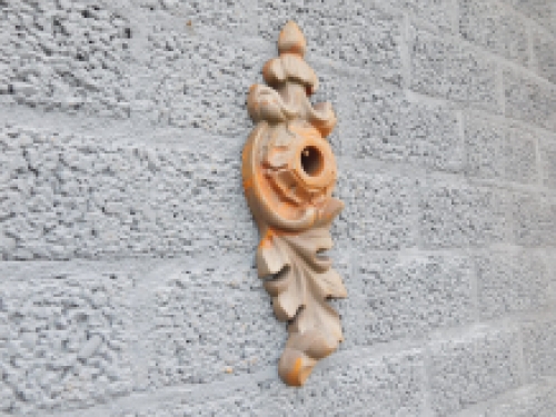 Wall anchor, cast iron, rust, art nouveau style