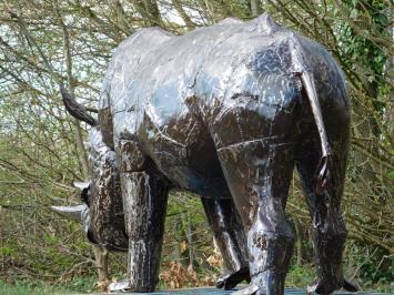 Neushoorn ''Suma'' XXL - 120 x 250 cm - Handgemaakt en Uniek