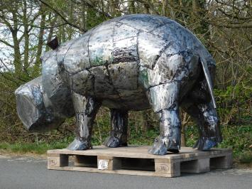 Nijlpaard ''Nilo'' XXL - 105 x 190 cm - Handgemaakt & Uniek