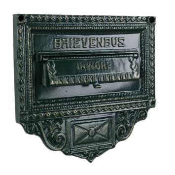 Nostalgischer Briefkasten als Wandbild – Grün – 40 x 35 cm – Aluminium