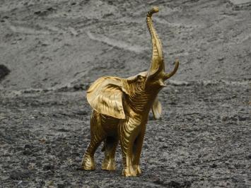 Sculpture elephant - gold - alu