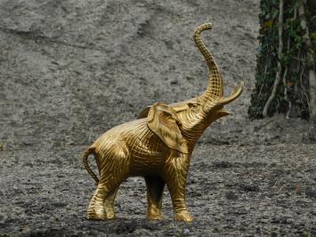 Skulptur Elefant - gold - alu