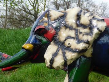 Elefant in Farbe – 110 x 210 cm – Handgefertigt und einzigartig