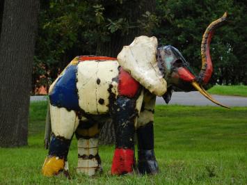 Nacho the Elephant - 80 x 90 cm - Colorful Sculpture - African Artwork