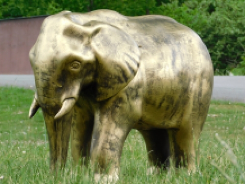 Statue elephant - gold - polystone