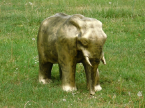 Statue elephant - gold - polystone