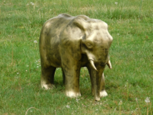 Beeld olifant - goud - polystone