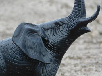 Sculpture elephant - black - alu