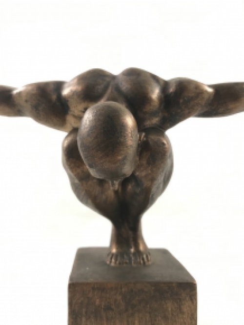 Sculptuur Olympian man - brons/zwart