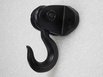 Beweglicher Haken groß – 12 x 13 cm – Eisen schwarz
