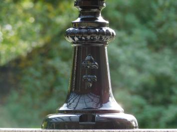 Classic Freestanding Outdoor Lamp with Fleur-de-Lis - 102 cm - Black - Aluminum