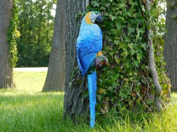 Blue Parrot XL - Cast iron - Colourful Wall Decoration