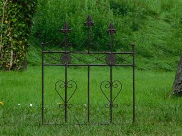 French Lily Fence - Wrought Iron - Dark Brown - Decorative Fence