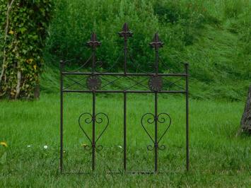 French Lily Fence - Wrought Iron - Dark Brown - Decorative Fence