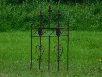 Zaun mit französischen Lilien - Schmiedeeisen - Dunkelbraun - Dekorativer Zaun