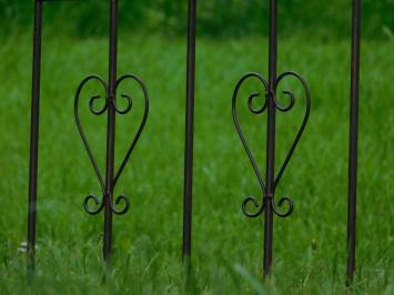 French Lily Fence - Wrought Iron - Dark Brown - Decorative Fence