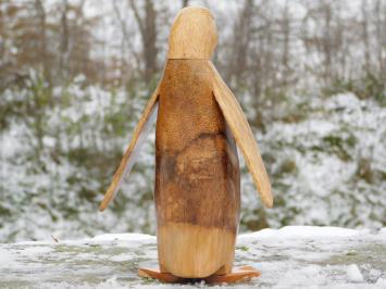 Beeld Pinguïn - Teakhout - Houten Sculptuur