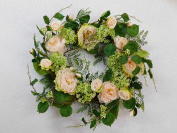 Peony Wreath - Pink and Green - 42 cm