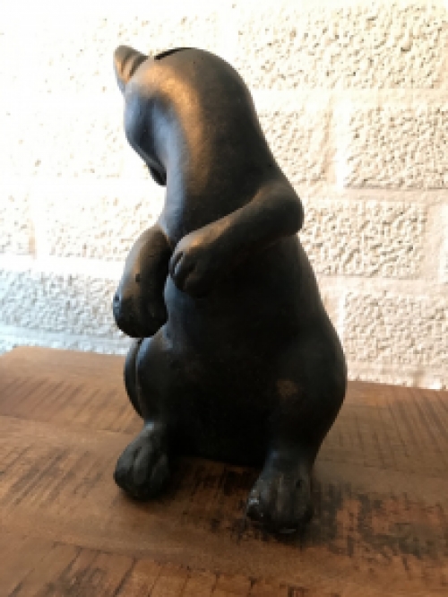 Sculpture: Cat + Mouse as a piggy bank