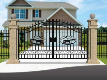 Poort “Alpine Meadow” Country House - 496 cm - Wrought iron - Black