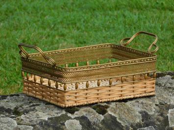 LAST: Vintage Basket of Cane and Iron - Antique Design