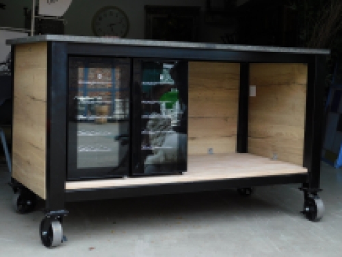 Exclusive: Bar / kitchen island - mobile - granite