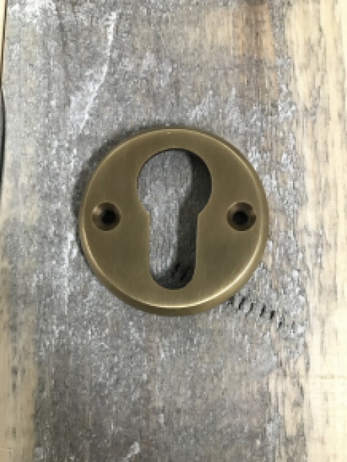 Quarter turn round - PZ - brass patinated