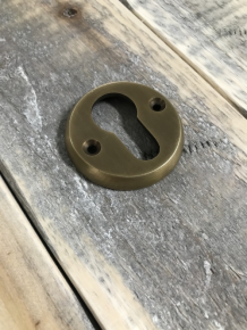 Quarter turn round - PZ - brass patinated