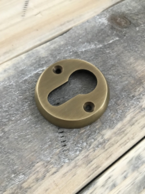 Quarter turn round - PZ - brass patinated