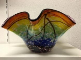 Handmade, blown bowl, fascinatingly beautiful!!!!