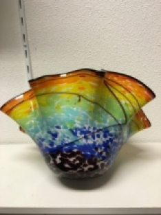 Handmade, blown bowl, fascinatingly beautiful!!!!