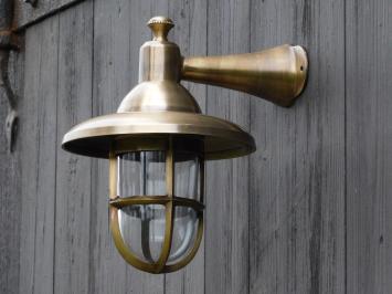 Scheepslamp M - Messing - Rond